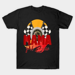 Mom Car Racing Birthday Party Family Matching Mama Pit Crew T-Shirt